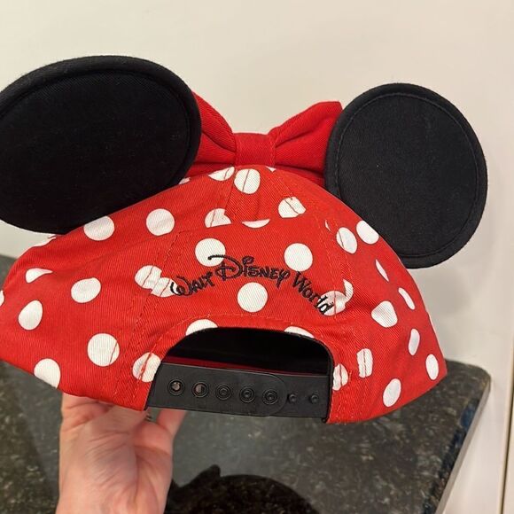 Walt Disney World Parks Minnie Mouse Baseball Hat Cap w/ Mickey Ears Bow… - Picture 4 of 6